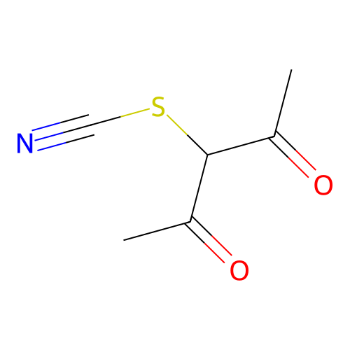 2,4-Dioxopentan-3-yl thiocyanate structure
