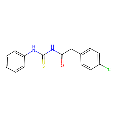 N-[(4-chlorophenyl)acetyl]-N'-phenylthiourea structure