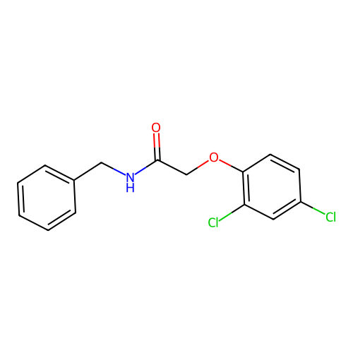 N-benzyl-2-(2,4-dichlorophenoxy)acetamide structure