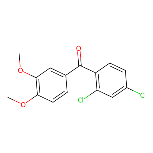 (2,4-Dichlorophenyl)(3,4-dimethoxyphenyl)methanone structure