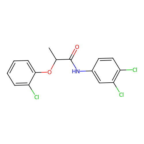 2-(2-chlorophenoxy)-N-(3,4-dichlorophenyl)propanamide structure