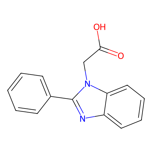 2-(2-phenyl-1H-1,3-benzodiazol-1-yl)acetic acid structure