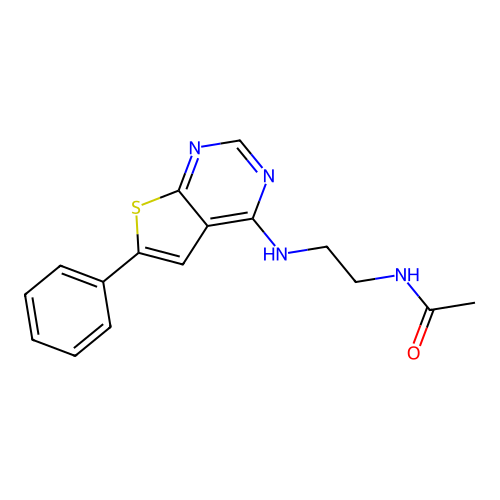 N-(2-((6-Phenylthieno[2,3-d]pyrimidin-4-yl)amino)ethyl)acetamide structure