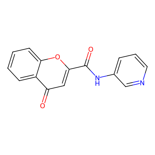 4-oxo-N-(pyridin-3-yl)-4H-chromene-2-carboxamide structure