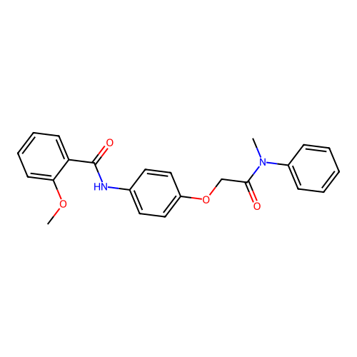 2-methoxy-N-(4-{[methyl(phenyl)carbamoyl]methoxy}phenyl)benzamide structure