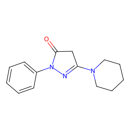 1-Phenyl-3-piperidyl-2-pyrazolin-5-one structure