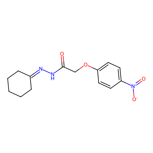 N'-cyclohexylidene-2-(4-nitrophenoxy)acetohydrazide structure
