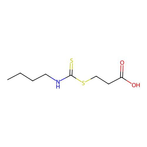 3-[(Butylcarbamothioyl)sulfanyl]propanoic acid structure