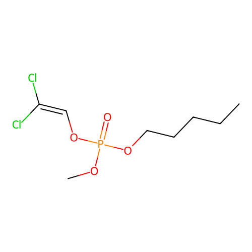 Phosphoric acid, 2,2-dichloroethenyl methyl pentyl ester structure