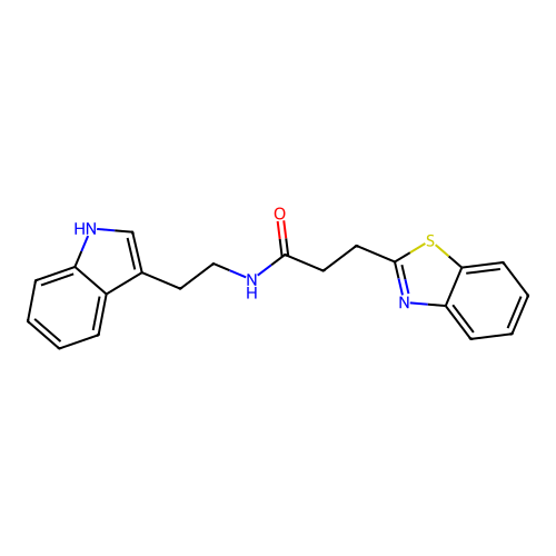 3-(1,3-benzothiazol-2-yl)-N-[2-(1H-indol-3-yl)ethyl]propanamide structure