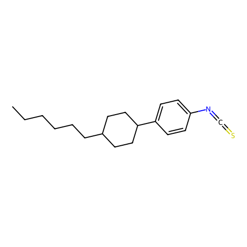 1-(trans-4-Hexylcyclohexyl)-4-isothiocyanatobenzene structure