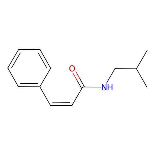 (Z)-N-(2-methylpropyl)-3-phenylprop-2-enamide structure