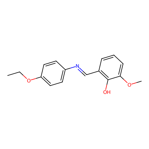 Alpha-(4-ethoxyphenylimino)-6-methoxy-O-cresol structure