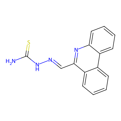 (Phenanthridin-6-ylmethylideneamino)thiourea structure