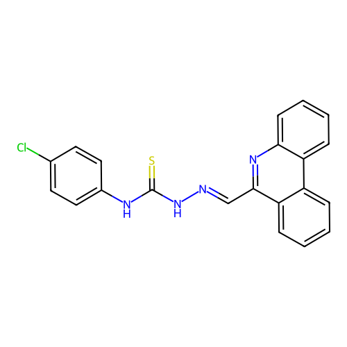 1-(4-Chlorophenyl)-3-(phenanthridin-6-ylmethylideneamino)thiourea structure