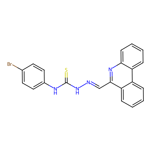 1-(4-Bromophenyl)-3-(phenanthridin-6-ylmethylideneamino)thiourea structure