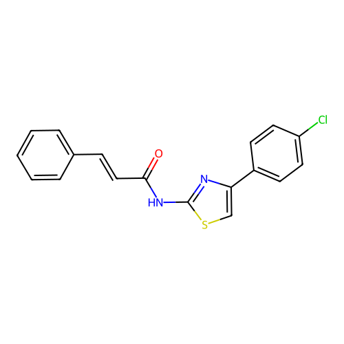 N-[4-(4-氯苯基)噻唑-2-基]肉桂酰胺 structure