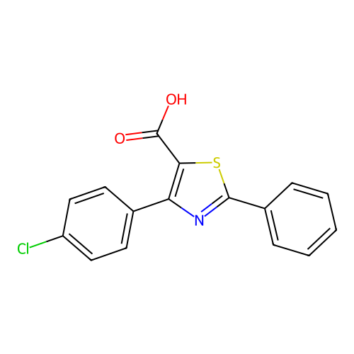 4-(4-chlorophenyl)-2-phenyl-1,3-thiazole-5-carboxylic Acid structure