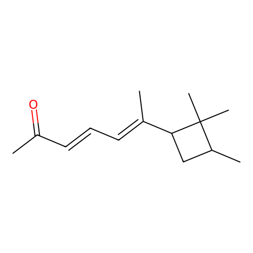 6-(2,2,3-Trimethylcyclobutyl)hepta-3,5-dien-2-one structure
