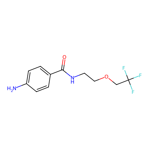4-Amino-N-[2-(2,2,2-trifluoroethoxy)ethyl]benzamide structure
