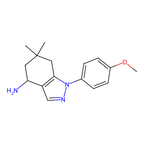 1-(4-methoxyphenyl)-6,6-dimethyl-4,5,6,7-tetrahydro-1H-indazol-4-amine structure