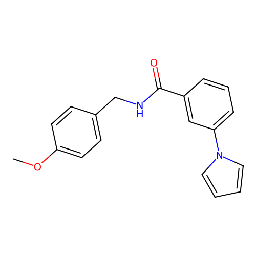 N-(4-methoxybenzyl)-3-(1H-pyrrol-1-yl)benzamide structure