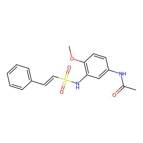 N-[4-methoxy-3-(2-phenylethenesulfonamido)phenyl]acetamide structure