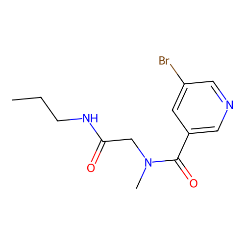 5-Bromo-N-methyl-N-(2-oxo-2-(propylamino)ethyl)nicotinamide structure