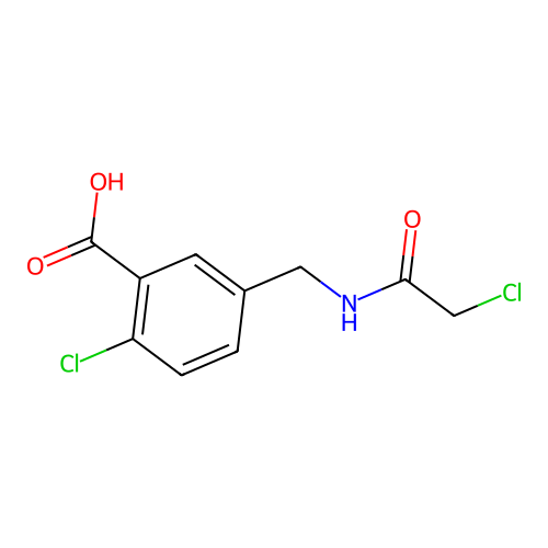 2-Chloro-5-{[(chloroacetyl)amino]methyl}benzoic acid structure