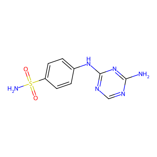 4-((4-Amino-1,3,5-triazin-2-yl)amino)benzenesulfonamide structure