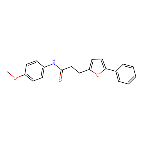 N-(4-methoxyphenyl)-3-(5-phenylfuran-2-yl)propanamide structure