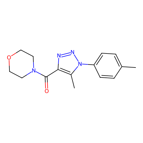 (5-methyl-1-(p-tolyl)-1H-1,2,3-triazol-4-yl)(morpholino)methanone structure