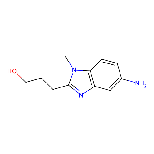 3-(5-Amino-1-methyl-1H-benzoimidazol-2-yl)-propan-1-ol structure