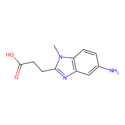 3-(5-amino-1-methyl-1H-benzimidazol-2-yl)propanoic acid structure