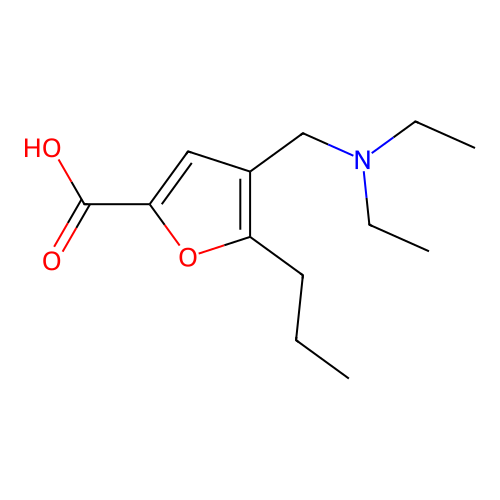 4-((Diethylamino)methyl)-5-propylfuran-2-carboxylic acid structure