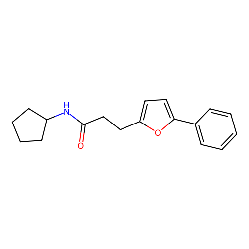 N-cyclopentyl-3-(5-phenylfuran-2-yl)propanamide structure