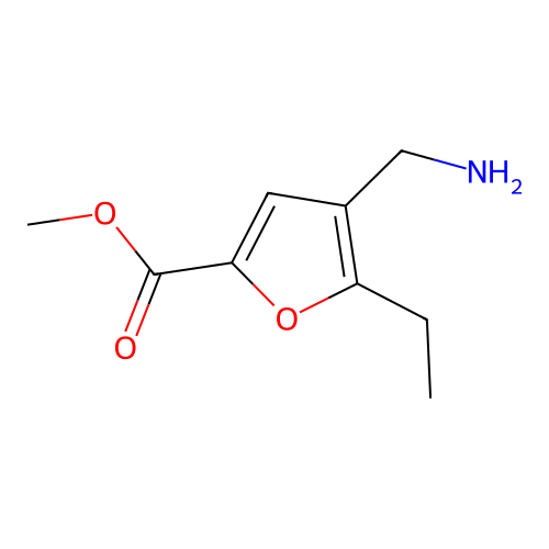 Methyl 4-(aminomethyl)-5-ethylfuran-2-carboxylate structure