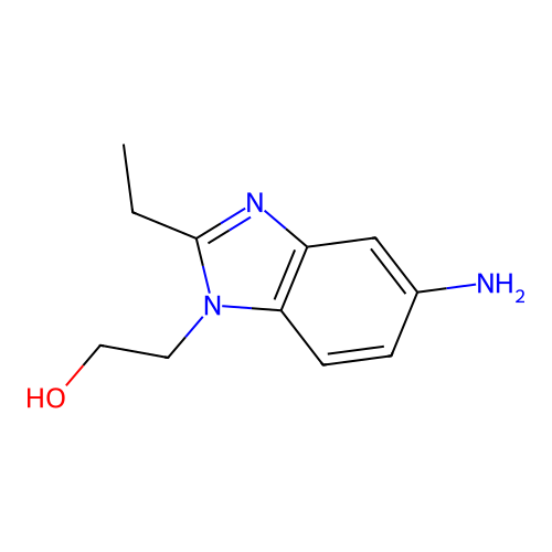 2-(5-amino-2-ethyl-1H-benzimidazol-1-yl)ethanol structure