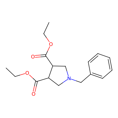 Diethyl 1-benzylpyrrolidine-3,4-dicarboxylate structure