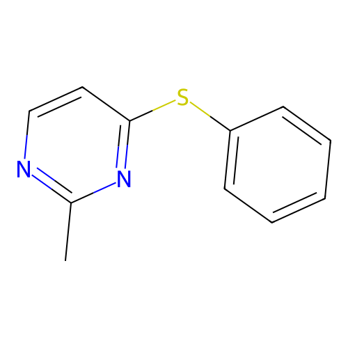 2-Methylpyrimidin-4-yl phenyl sulfide structure