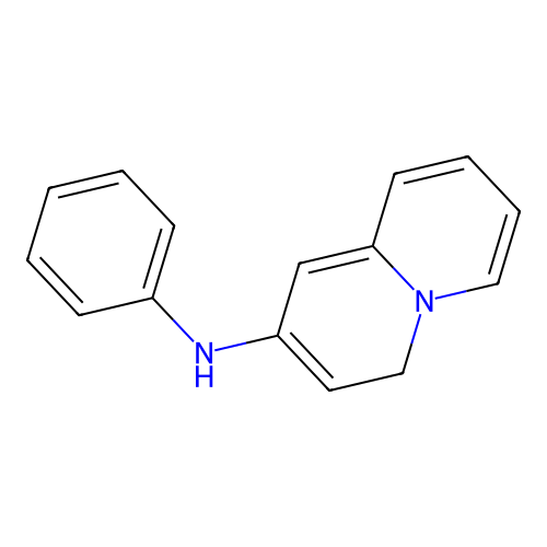 N-phenyl-N-(4H-quinolizin-2-yl)amine structure