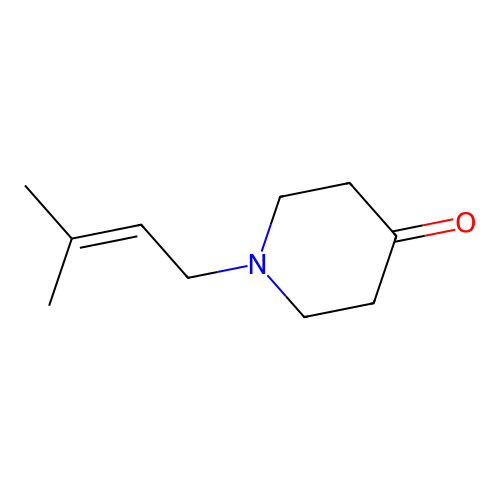 1-(3-Methylbut-2-en-1-yl)piperidin-4-one structure