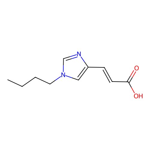 3-(1-butyl-1H-imidazol-4-yl)acrylic acid structure