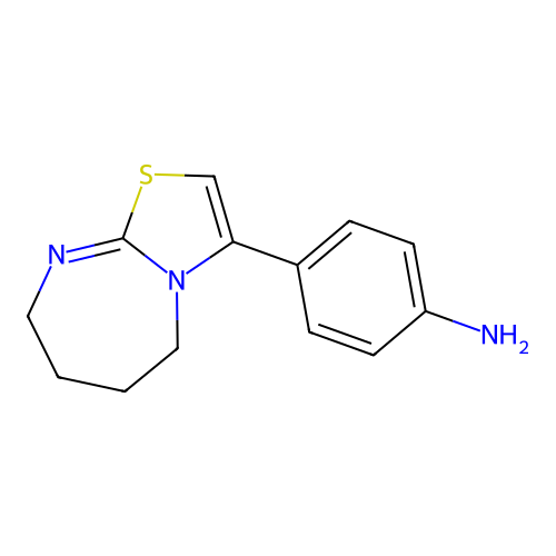 4-(5,6,7,8-Tetrahydro[1,3]thiazolo[3,2-a][1,3]diazepin-3-yl)phenylamine structure
