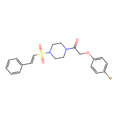 2-(4-Bromophenoxy)-1-[4-(2-phenylethenesulfonyl)piperazin-1-yl]ethan-1-one structure