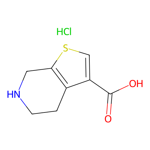 4H,5H,6H,7H-thieno[2,3-c]pyridine-3-carboxylic acid hydrochloride structure