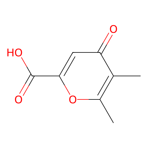 5,6-dimethyl-4-oxo-4H-pyran-2-carboxylic acid structure