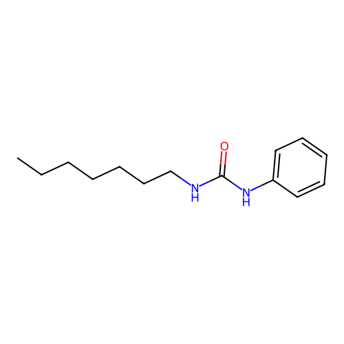 N-heptyl-N'-phenylurea structure