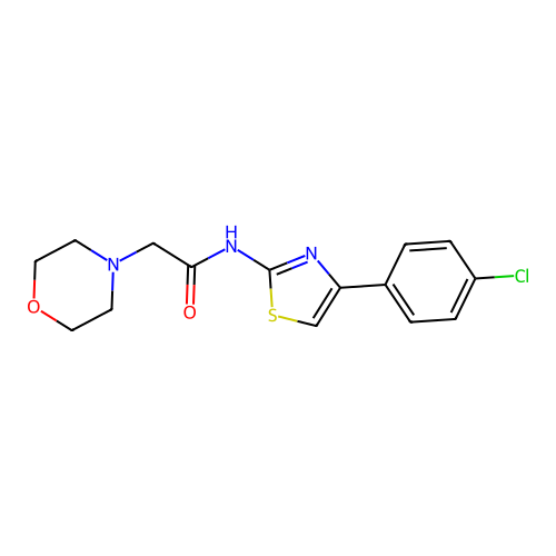 N-(4-(4-Chlorophenyl)-1,3-thiazol-2-yl)-2-(4-morpholinyl)acetamide structure