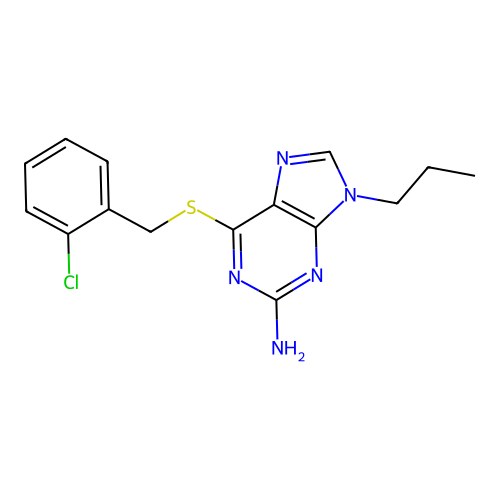 6-((2-氯苄基)硫基)-9-丙基-9H-嘌呤-2-胺 structure
